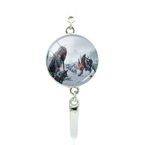 Horizon Zero Dawn Games Pulseras de cristal cabujón cúpula hecho a mano arte pulsera brazaletes nuevos accesorios de joyería de moda