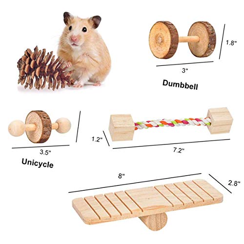 HORYDIA Juguetes para Conejos Pino Natural Molar Juguetes Adecuado para Hamster Conejillo de Indias Chinchilla Conejos Dientes Cuidado.(Juego de 10 Piezas)