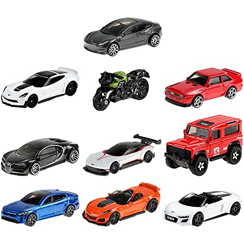 Hot Wheels Colección Factory Fresh Pack 10 mini coches de juguete, regalo para niños +3 años (Mattel GTD81)
