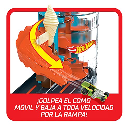 Hot Wheels- Conjunto de Juego Carrera por la heladería (Mattel GJK74)