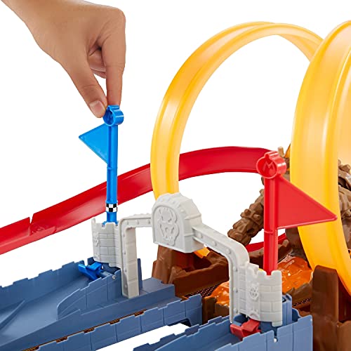 Hot Wheels MarioKart Trucks Chaos Bowser, pista para coches de juguete para niños y niñas +5 años (Mattel GNM22)