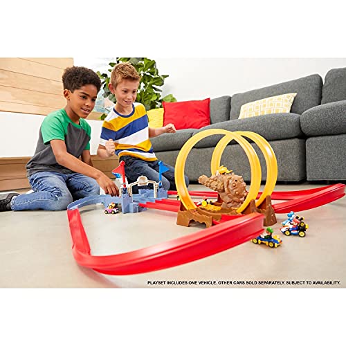 Hot Wheels MarioKart Trucks Chaos Bowser, pista para coches de juguete para niños y niñas +5 años (Mattel GNM22)