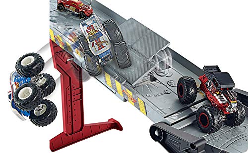 Hot Wheels Monster Trucks Carreras con cuesta abajo, pistas de coches de juguetes, edad recomendada: 4 años y más (Mattel GFR15)