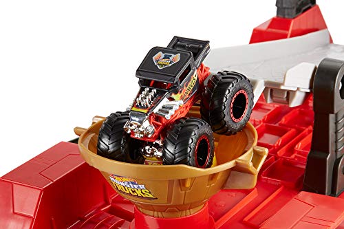Hot Wheels Monster Trucks Carreras con cuesta abajo, pistas de coches de juguetes, edad recomendada: 4 años y más (Mattel GFR15)
