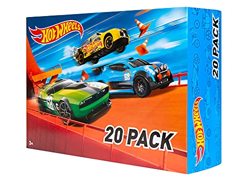 Hot Wheels - Pack De 20 Vehículos con Embalaje de Cartón, Coches de Juguete (Modelos Surtidos) (Mattel DXY59)