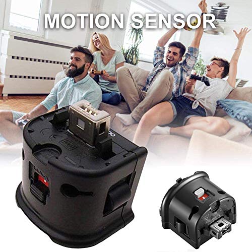 HOTSO Adaptador Motion Plus para Wii, Motion Plus Consola Wii Controlador Inalámbrico para Nintendo Wii Mando a Distancia (Producto de Terceros)-Negro
