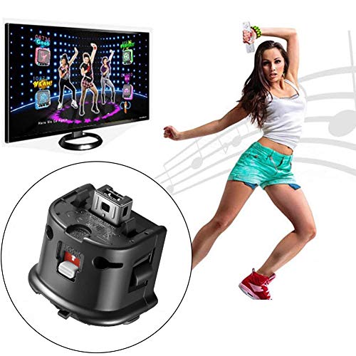 HOTSO Adaptador Motion Plus para Wii, Motion Plus Consola Wii Controlador Inalámbrico para Nintendo Wii Mando a Distancia (Producto de Terceros)-Negro