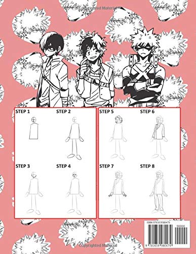 How To Draw My Hero Academia: Learn To Draw My Hero Academia With 36 Characters 156 Pages And Step-by-Step Drawings