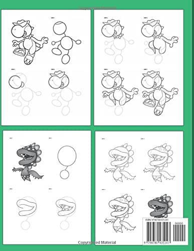 How to Draw Súper Mário Cháracters #1: Learn to Draw Step by Step with 30+ Easily Tutorials (Basic to Advanced) For Kids and Beginners I Perfect Book With a Lot of Márío Characters Drawing Lessons.