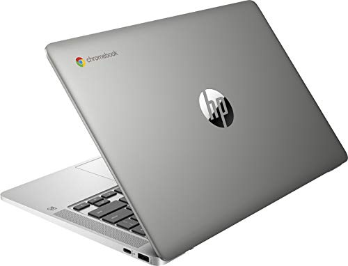 HP Chromebook 14a-na0005ns - Ordenador portátil de 14" FullHD (Celeron N4020, 8GB de RAM, 128GB Emmc, Gráficos Intel UHD, sistema operativo Chrome OS ) Plata - teclado QWERTY Español