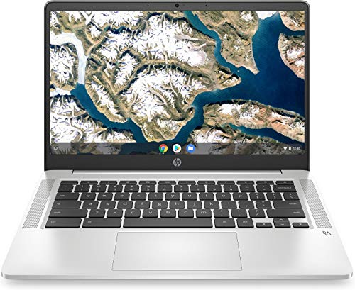 HP Chromebook 14a-na0005ns - Ordenador portátil de 14" FullHD (Celeron N4020, 8GB de RAM, 128GB Emmc, Gráficos Intel UHD, sistema operativo Chrome OS ) Plata - teclado QWERTY Español