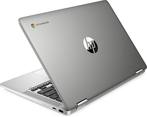 HP Chromebook X360 14a-ca0003ns - Ordenador portátil de 14" FullHD Convertible táctil (Celeron N4020, 4GB RAM, 64GB Emmc, Gráficos Intel UHD, Chrome OS ) Plata - teclado QWERTY Español
