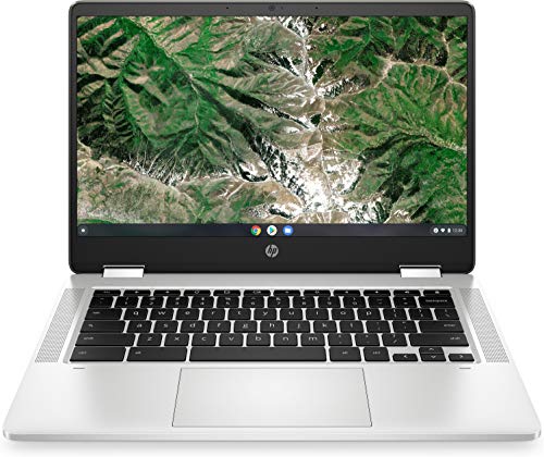 HP Chromebook X360 14a-ca0003ns - Ordenador portátil de 14" FullHD Convertible táctil (Celeron N4020, 4GB RAM, 64GB Emmc, Gráficos Intel UHD, Chrome OS ) Plata - teclado QWERTY Español