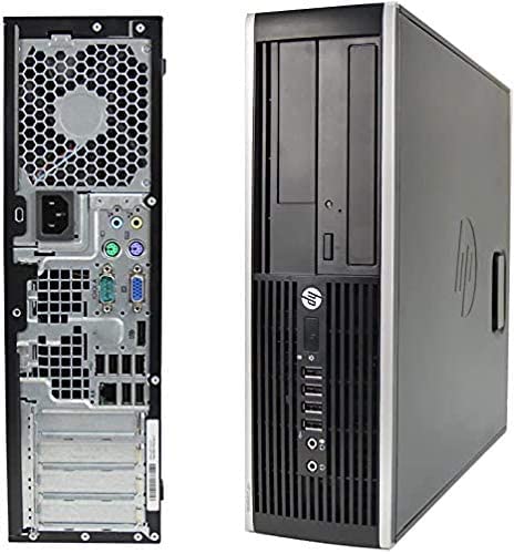 HP Elite 8200 - Ordenador de sobremesa Completo + Pantalla 22 pulgadas(Intel Core I5-2400, 8GB RAM,SSD de 240 GB, DVD, Windows 10 Profesional, Negro (Reacondicionado)