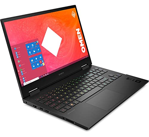 HP OMEN 15-ek0015ns - Ordenador Portátil Gaming de 15.6" FHD (Intel Core i7-10750H, 16GB DDR4-SDRAM, 512 SSD, NVIDIA GTX 1660 Ti 6GB, FreeDOS) Negro - Teclado QWERTY Español