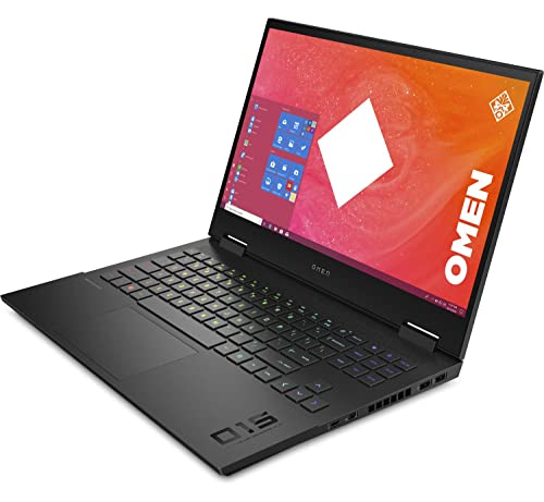 HP OMEN 15-ek0015ns - Ordenador Portátil Gaming de 15.6" FHD (Intel Core i7-10750H, 16GB DDR4-SDRAM, 512 SSD, NVIDIA GTX 1660 Ti 6GB, FreeDOS) Negro - Teclado QWERTY Español