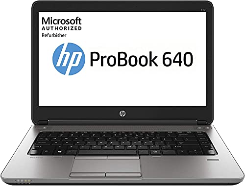 HP Ordenador portátil ProBook 640 G1 de 14 pulgadas, Intel Core i5, 8 GB de RAM, 128 GB SSD, Win10 Home (renovado) (Reacondicionado)