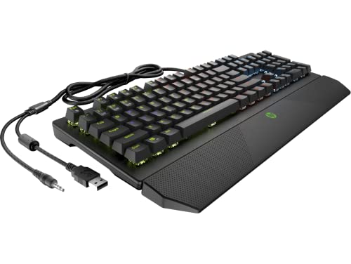 HP Pavilion 800 - Teclado mecánico para Juegos (retroiluminación LED RGB, QWERTY Español)
