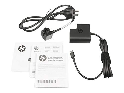 HP x2 210 G2 - Fuente de alimentación original USB-C (45 W) para Elitebook 1030 G1 735 G5 745 G5 755 G5 830 G 840 G5 850 G5 Pavilion X2 10-N Spectre Pro 13 G1 X2 X3 X3 60 93 Cargador