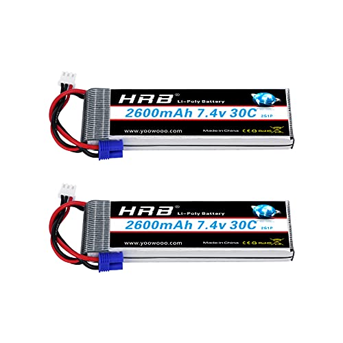 HRB 7.4V 2600mAh 30C batería Lipo EC2 para para Hubsan H501S Quadcopter