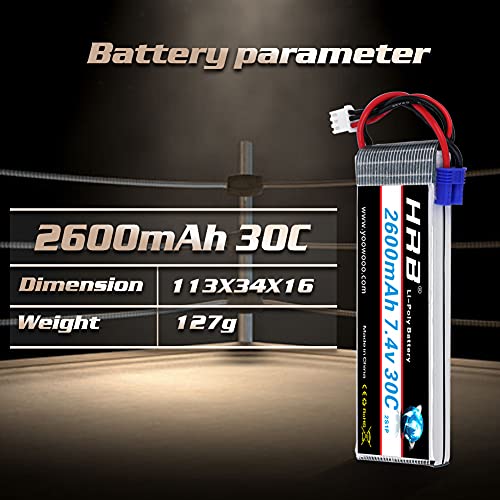 HRB 7.4V 2600mAh 30C batería Lipo EC2 para para Hubsan H501S Quadcopter