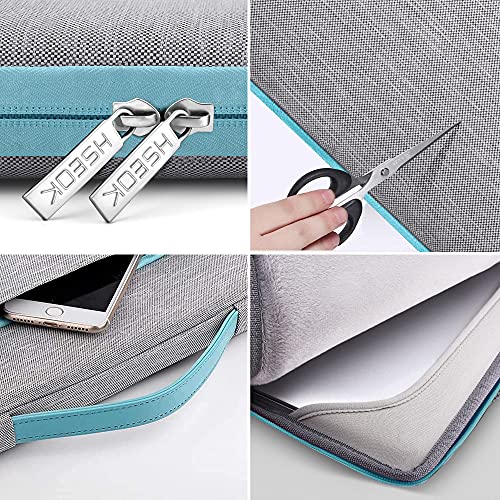 HSEOK Maletin Portatil 15 15,6 16 Pulgadas Funda Protectora Delgada Impermeable para MacBook Pro 15 16 y 15"-16" Laptop Ultrabook Chromebook, DELL HP Lenovo Acer Ausu y más, Gris