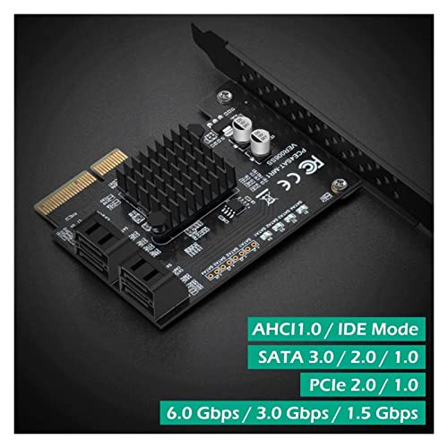 HUAHUA JUSU Store 4 Puertos SATA III 6 Gbps Raid DE PCIE Tarjeta de Controlador de Host Soporte Hyperduo Ssd Nervio IPF Puerto de Disco Duro multiplicador 8 8SE9230 Chip