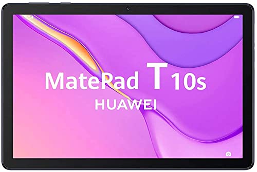 HUAWEI MatePad T10s - Tablet de 10.1"con pantalla FullHD (WiFi, RAM de 4GB, ROM de 64GB, procesador Kirin 710A, Altavoces cuádruples, EMUI 10.1, Huawei Mobile Services), Color Azul
