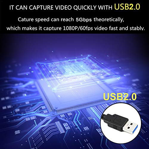 Huaxingda Tarjeta De Captura Dispositivo De Video Conmutador De Grabadora HDMI Juego 3ds CAM Link One -Tarjeta De Captura De Video Conveniente Y Compacto HDMI A- USB 3.0 Capturador De Tarjetas