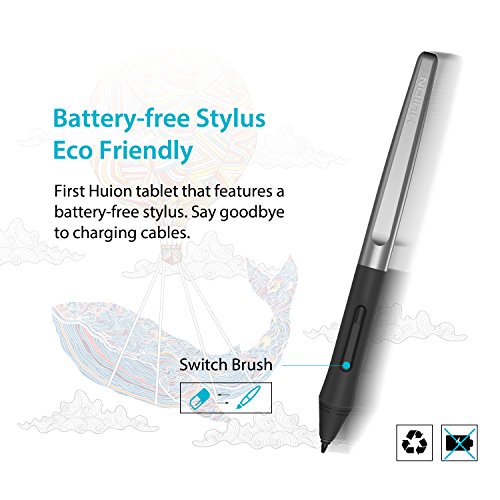 HUION Inspiroy H950P Tabletas Gráficas de Dibujo,Tableta Gráfica Digital con 8 Teclas de Acceso Rápido, Compatible con Windows/macOS/Android,Uso Ideal para Educación a Distancia y Conferencias Web