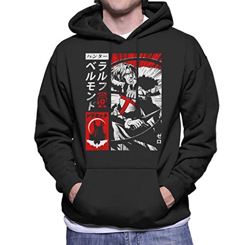Hunter Trevor Belmont Retro Japanese Castlevania - Sudadera con Capucha para Hombre Negro S