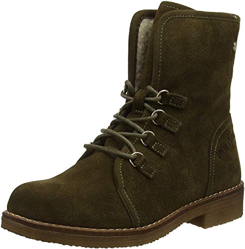 Hush Puppies Milo, Botas Estilo Motero Mujer, Verde (Khaki Khaki), 37 EU