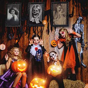 HUYIWEI Halloween Horror 3D Marco de Fotos,Marco de Pintura con Cambio Facial,La inocencia y el Diablo,decoración de Fiestas para Halloween,Casas embrujadas o Fiestas temáticas de Terror(38x25cm)