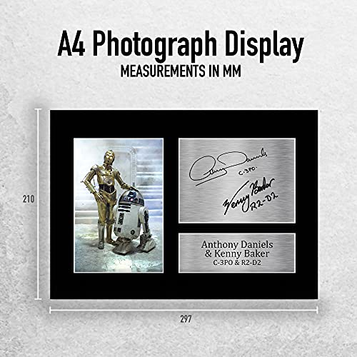 HWC Trading Anthony Daniels & Kenny Baker C-3Po R2-D2 A4 Sin Marco Regalo De Visualización De Fotos De Impresión De Imagen Impresa Autógrafo Firmado por Star Wars Los Aficionados Al Cine