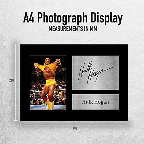 HWC Trading Hulk Hogan A4 Sin Marco Regalo De Visualización De Fotos De Impresión De Imagen Impresa Autógrafo Firmado por WWE WWF Fanáticos De La Lucha