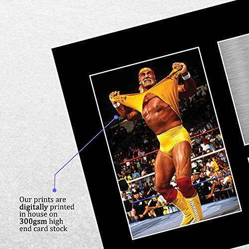 HWC Trading Hulk Hogan A4 Sin Marco Regalo De Visualización De Fotos De Impresión De Imagen Impresa Autógrafo Firmado por WWE WWF Fanáticos De La Lucha
