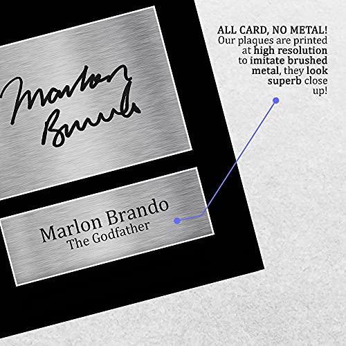 HWC Trading Marlon Brando A4 Sin Marco Regalo De Visualización De Fotos De Impresión De Imagen Impresa Autógrafo Firmado por The Godfather Los Aficionados Al Cine