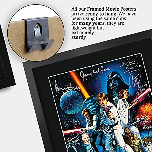 HWC Trading Star Wars A3 Enmarcado Regalo De Visualización De Fotos De Impresión De Imagen Impresa Autógrafo Firmado por Los Aficionados Al Cine