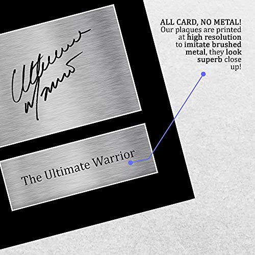 HWC Trading The Ultimate Warrior A4 Sin Marco Regalo De Visualización De Fotos De Impresión De Imagen Impresa Autógrafo Firmado por WWF WWE Fanáticos De La Lucha