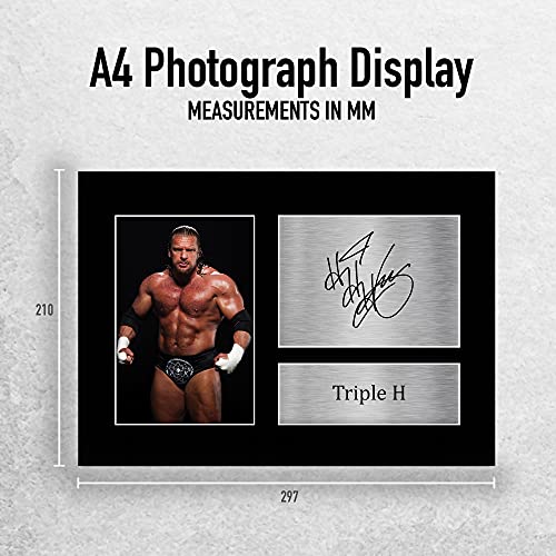 HWC Trading Triple H A4 Sin Marco Regalo De Visualización De Fotos De Impresión De Imagen Impresa Autógrafo Firmado por WWF WWE Fanáticos De La Lucha