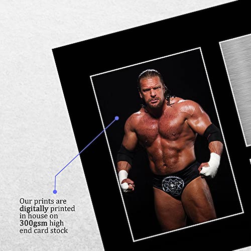 HWC Trading Triple H A4 Sin Marco Regalo De Visualización De Fotos De Impresión De Imagen Impresa Autógrafo Firmado por WWF WWE Fanáticos De La Lucha