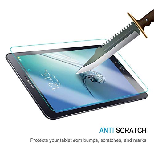 HYMY Funda + 1PCs Vidrio Templado Protectores Pantalla para Samsung Galaxy Tab S6 Lite 10.4" 2020, Protector de Pantalla with PU Flip Cover Case Carcasa -Navy