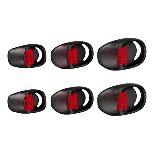 HyperX Cloud Buds – Bluetooth Auriculares inalámbricos, Qualcomm aptX HD, 10 Horas de duración de la batería, Controladores de 14 mm, cómodas Almohadillas de Silicona, 3 tamaños de Cabezal, Rojo