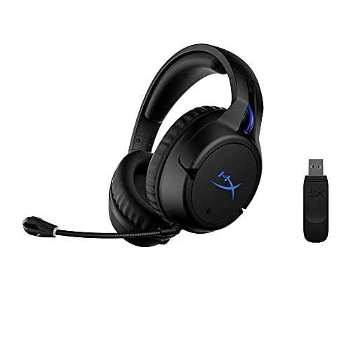 HyperX Cloud Flight: Auriculares inalámbricos para Jugadores de PS5 y PS4, hasta 30 Horas de batería, micrófono con cancelación de Ruido con silenciamiento del micrófono LED, Negro