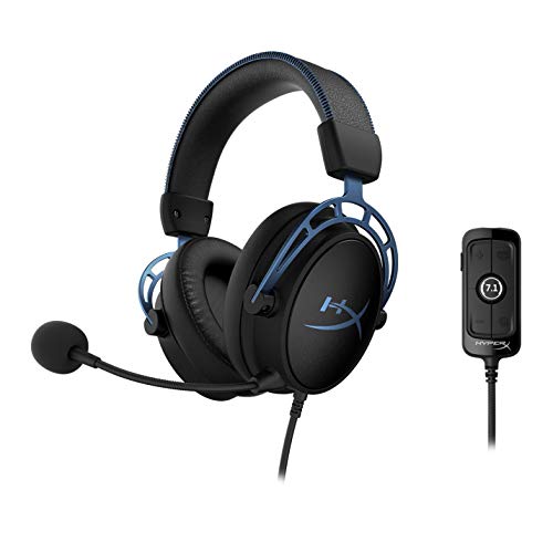 HyperX HX-HSCAS-BL/WW Cloud Alpha S – Casco para Gaming con tarjeta de sonido envolvente HyperX Virtual 7.1 y sonidos graves (Bass) ajustables, Azul/Negro