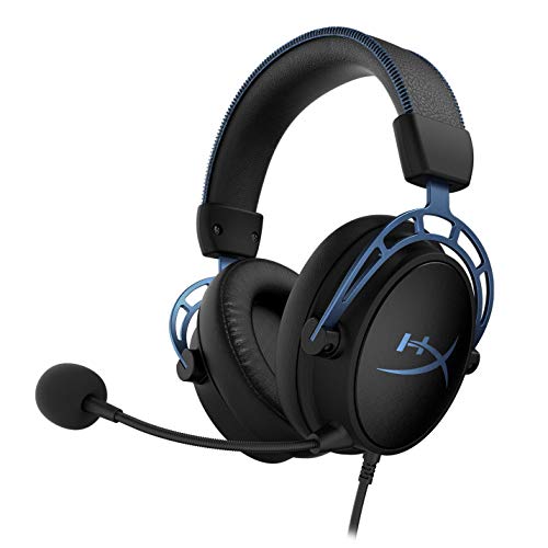 HyperX HX-HSCAS-BL/WW Cloud Alpha S – Casco para Gaming con tarjeta de sonido envolvente HyperX Virtual 7.1 y sonidos graves (Bass) ajustables, Azul/Negro