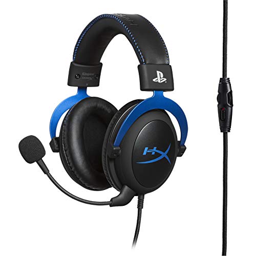 HyperX HX-HSCLS-BL Cloud para PS4 - Cascos de Gaming con Control de Audio Integrado