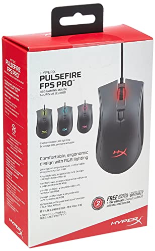 HyperX HX-MC003B Pulsefire FPS Pro - Ratón de Gaming RGB, negro