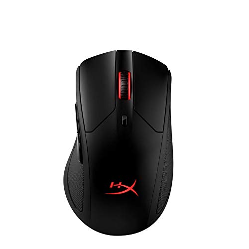 HyperX HX-MC006B Pulsefire Dart – Ratón para Gaming Inalámbrico RGB, Compatible con el Ngenuity Sofware para personalizarlo, Cargador-Qi, Batería de hasta 50 horas, Compatible con PC, PS4, Xbox One