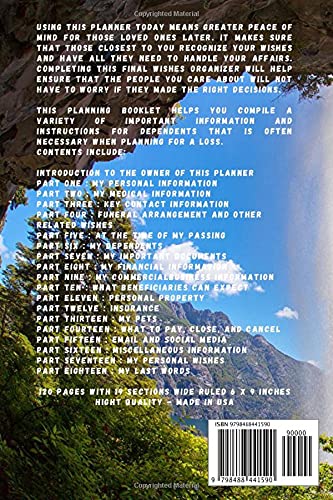 I am Dead, Now What? Important Information About all my life: About My Belongings, Business, Affairs and Wishes. A helpful Peace of Mind planner to ... Difficult Time After You're Gone 6 x 9 inches